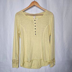 Sundance Yellow Henley Top Size S